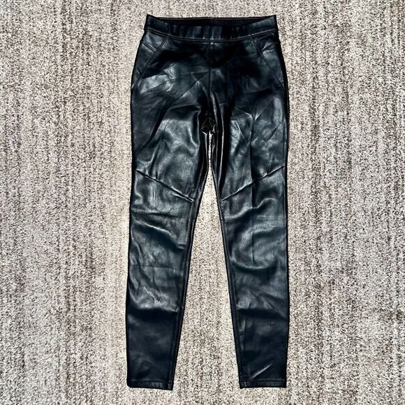 Free People Women's Faux Leather Vegan Dress Pants - Picture 1 of 10